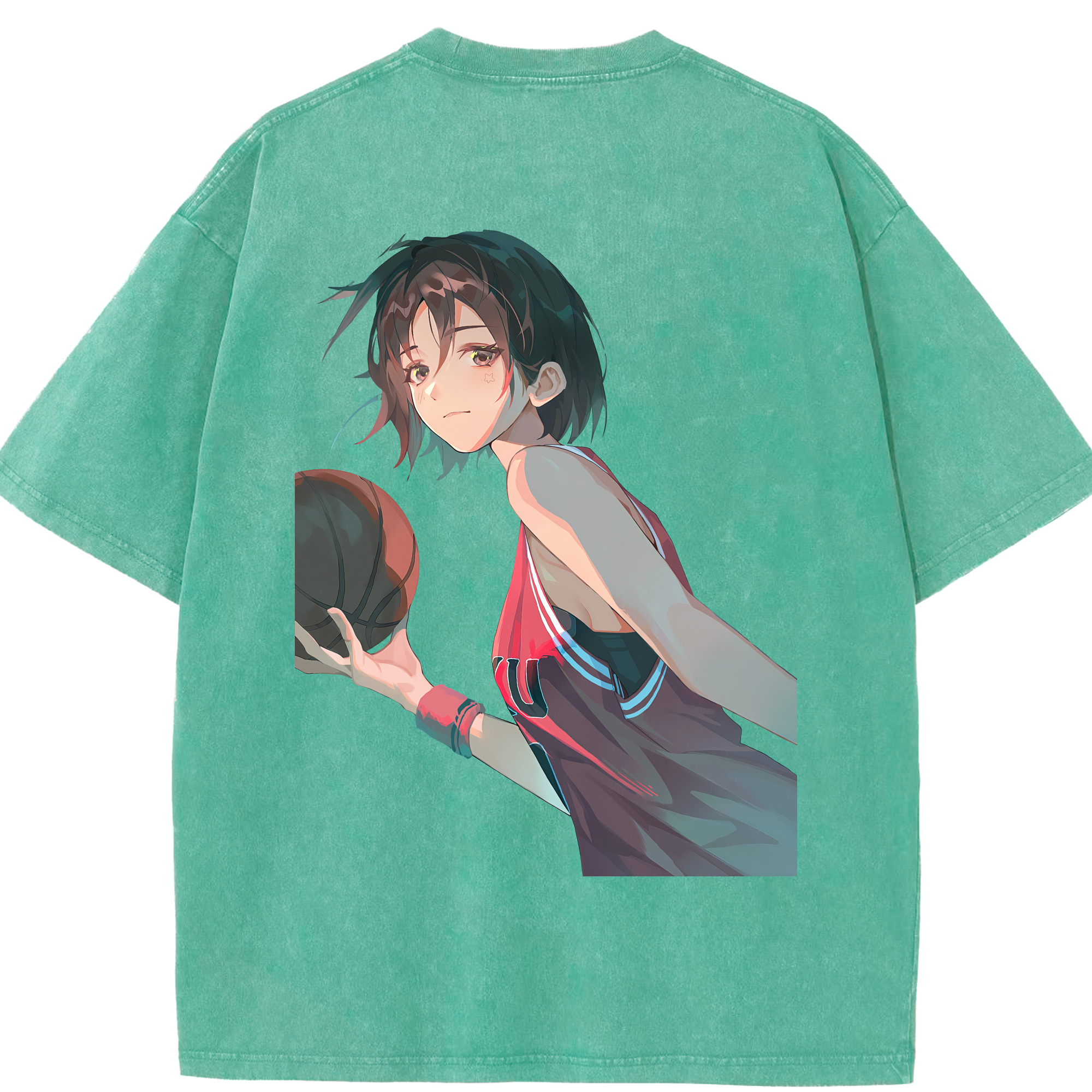 （画像用） SLAM DUNK／スラムダンク 綿100% ヴィンテージ風 半袖Tシャツ（背面プリント）